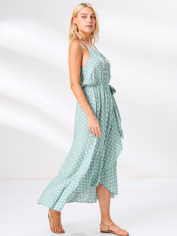 Ruffle Wrap Maxi Dress